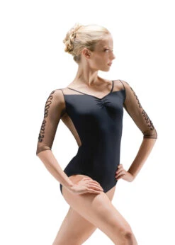 Ballet Rosa Ember Mesh 3/4 Sleeve Leotard