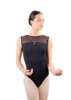Ballet Rosa Laura V Notch Front Pinch Back Tank Leotard