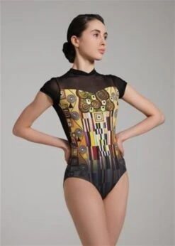 Nikolay Diva Cap Sleeve Mesh Leotard