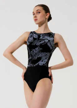 Nikolay Oda Paisley Mesh Tank Leotard