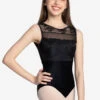 So Danca Child Sybil High Neck Lace Tank Leotard