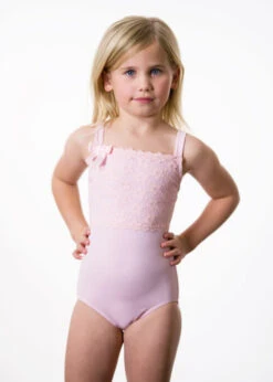 Suffolk Child Thick Strap Lace Overlay Leotard