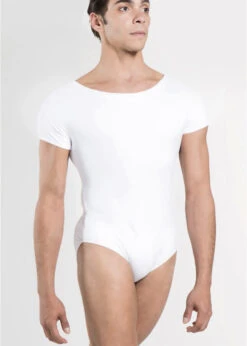 Wear Moi Igor Men's Short Sleeve Wide Neck Leotard